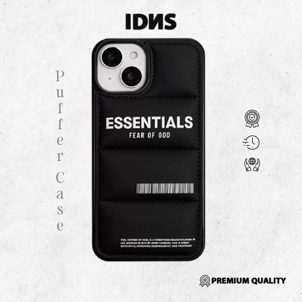 IDNS Case Puffer Essentials 04| Case Bantal hitam | Pillow case Essentials / Casing Iphone 11 / Case