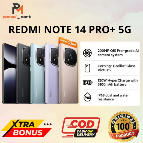XIAOMI REDMI NOTE 14 PRO+ 5G - SECOND - FULLSET - BERGARANSI