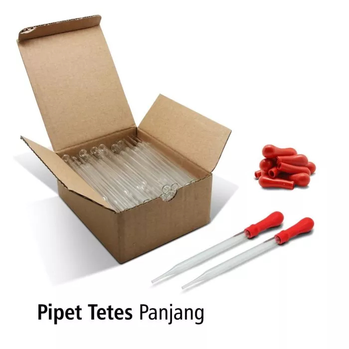ONEMED Pipet Tetes Kaca Panjang Tebal Mantap Box Isi 50