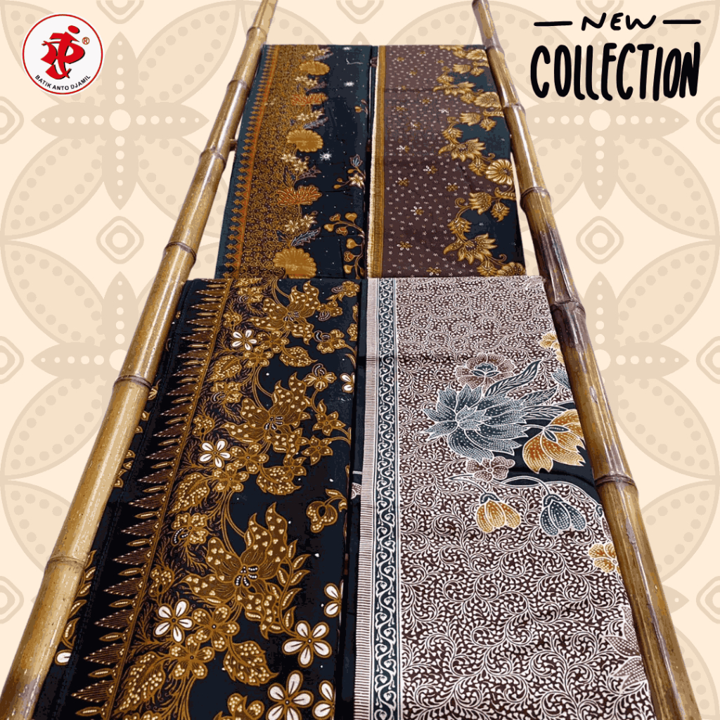 [BATIK ANTO DJAMIL] KAIN BATIK CAP CANTING WARNA DASAR HITAM MOTIF MODERN