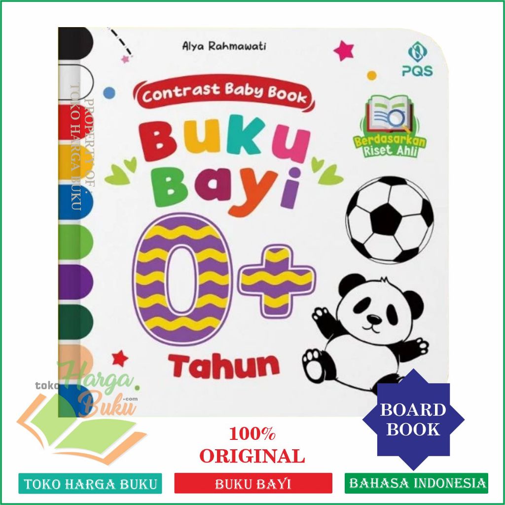Contrast Baby Book Buku Bayi 0+ Tahun Boardbook Berdasarkan Riset Ahli Buku Anak FULL COLOR - PQS