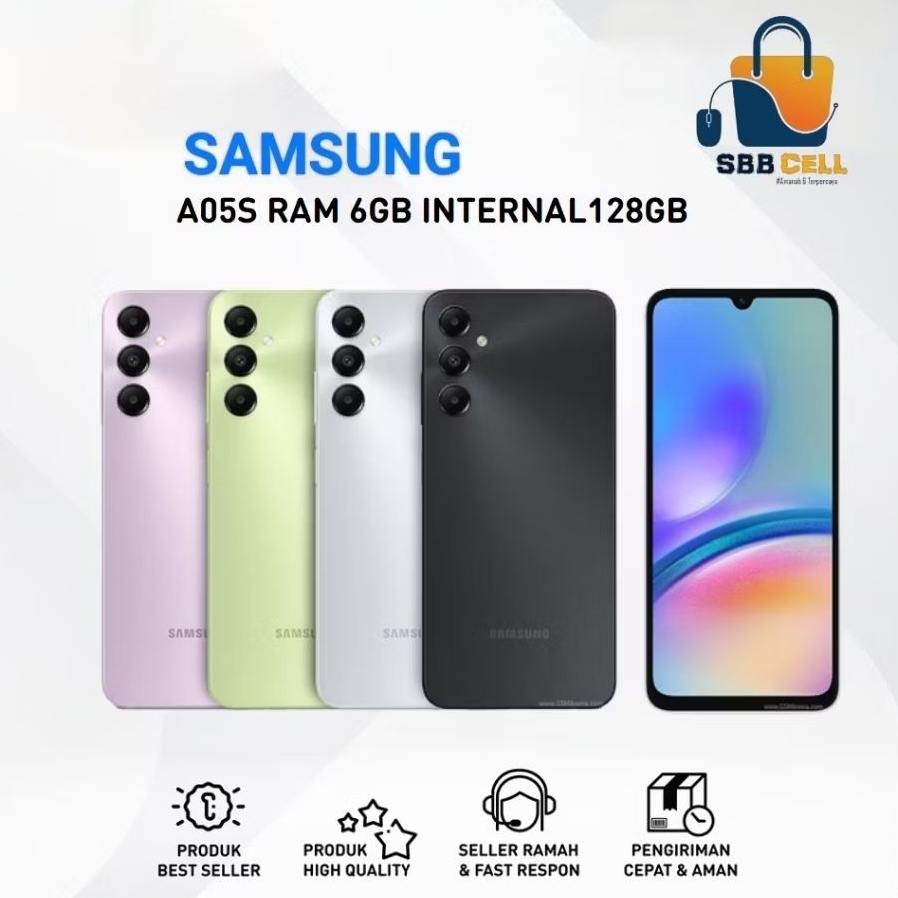 HP SAMSUNG A05S 6/128GB - SAMSUNG A 05S RAM 6GB ROM 128GB GARANSI RESMI