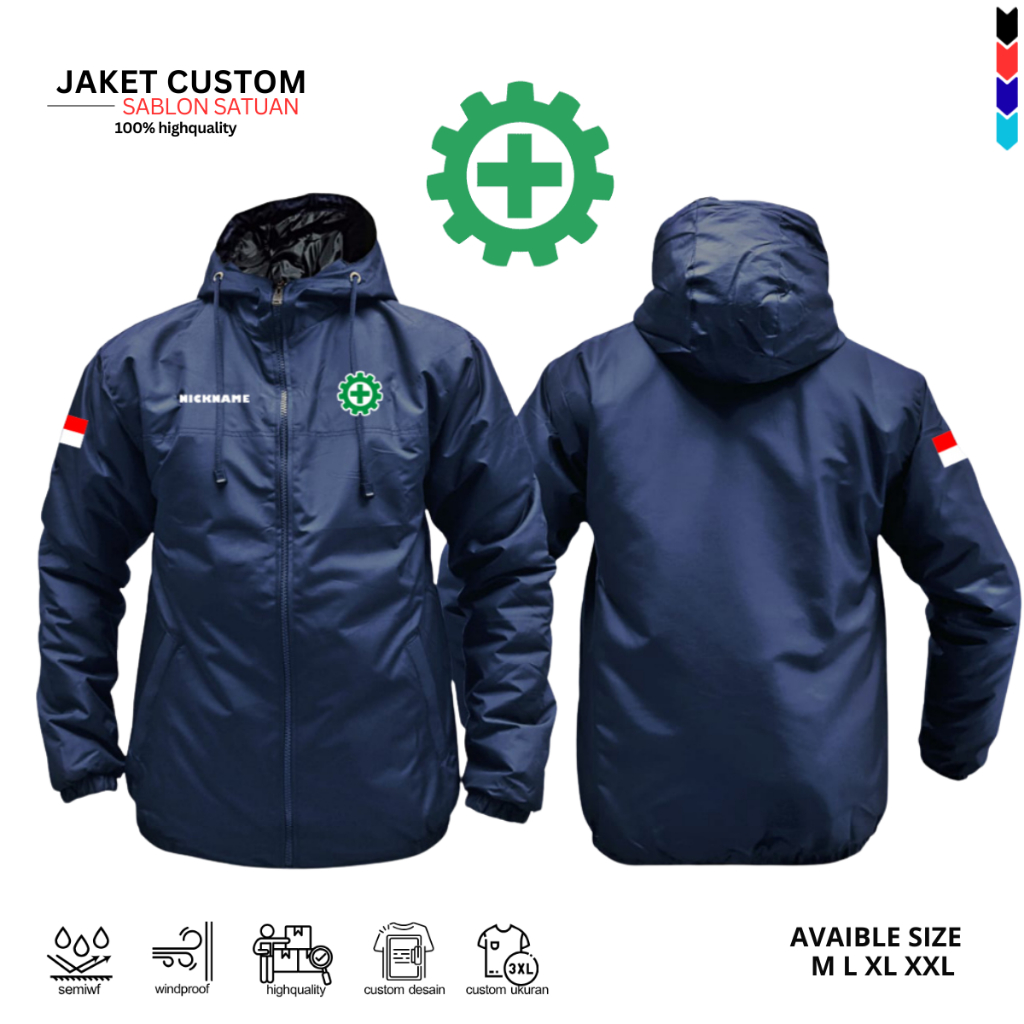 Jayaraga - Jaket SAFETY BENDERA Jaket Kerja Jaket Lapangan Jaket SAFETY FIRST UTAMAKAN KESELAMATAN