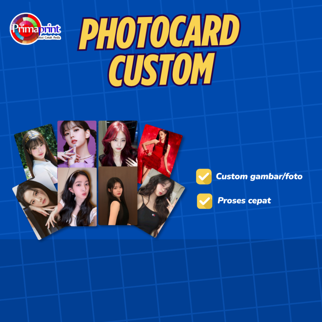 Cetak Photocard Custom Gambar / Design | Photocard Foto Kesayangan Kamu ( 25 Pcs )