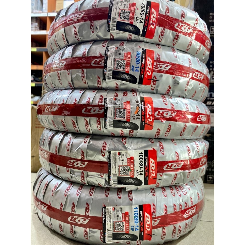 BAN MOTOR BAN LUAR MOTOR TUBLESS RING 14 SPORT XR EVO FDR