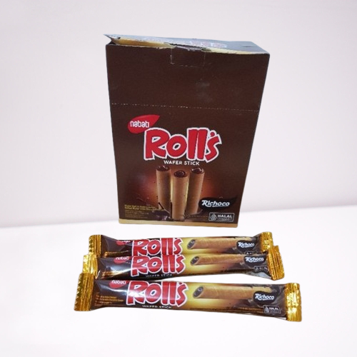 Nabati Rolls Coklat 1 Dus isi 20 bungkus