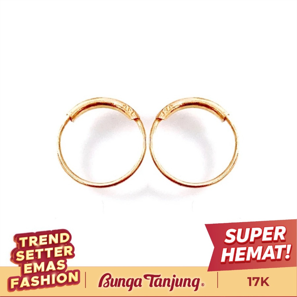 ANTING KOLONGAN BAYI / BABY - EMAS KADAR 17K - BUNGA TANJUNG