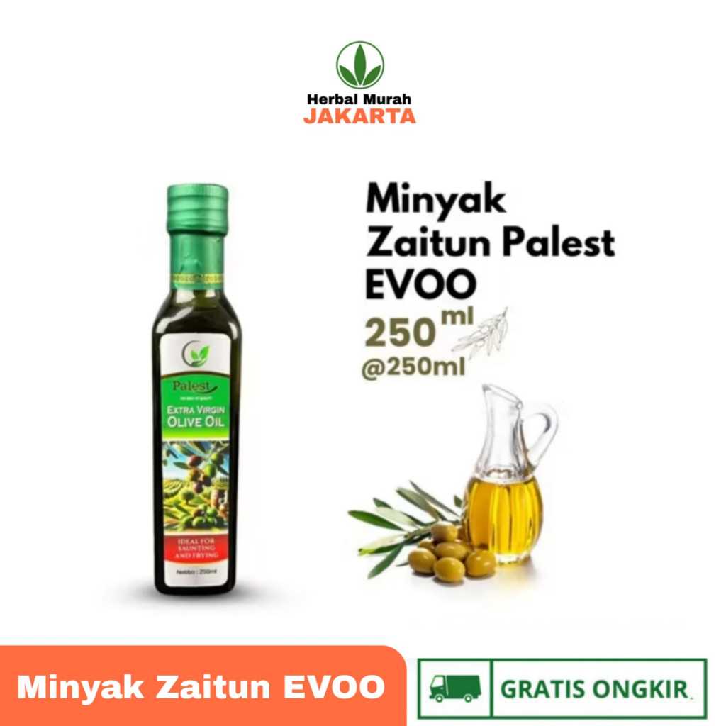 Minyak Zaitun - Palestine Extra Virgin Oil 250ml Kemasan Botol Kaca | Minyak Zaitun Original Multi K