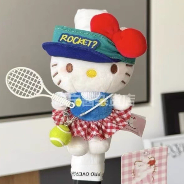 Keychain Plushie Hello Kitty Tennis/Gantungan Kunci Hello Kitty Tennis Raket/ Aksesoris Tas Lucu