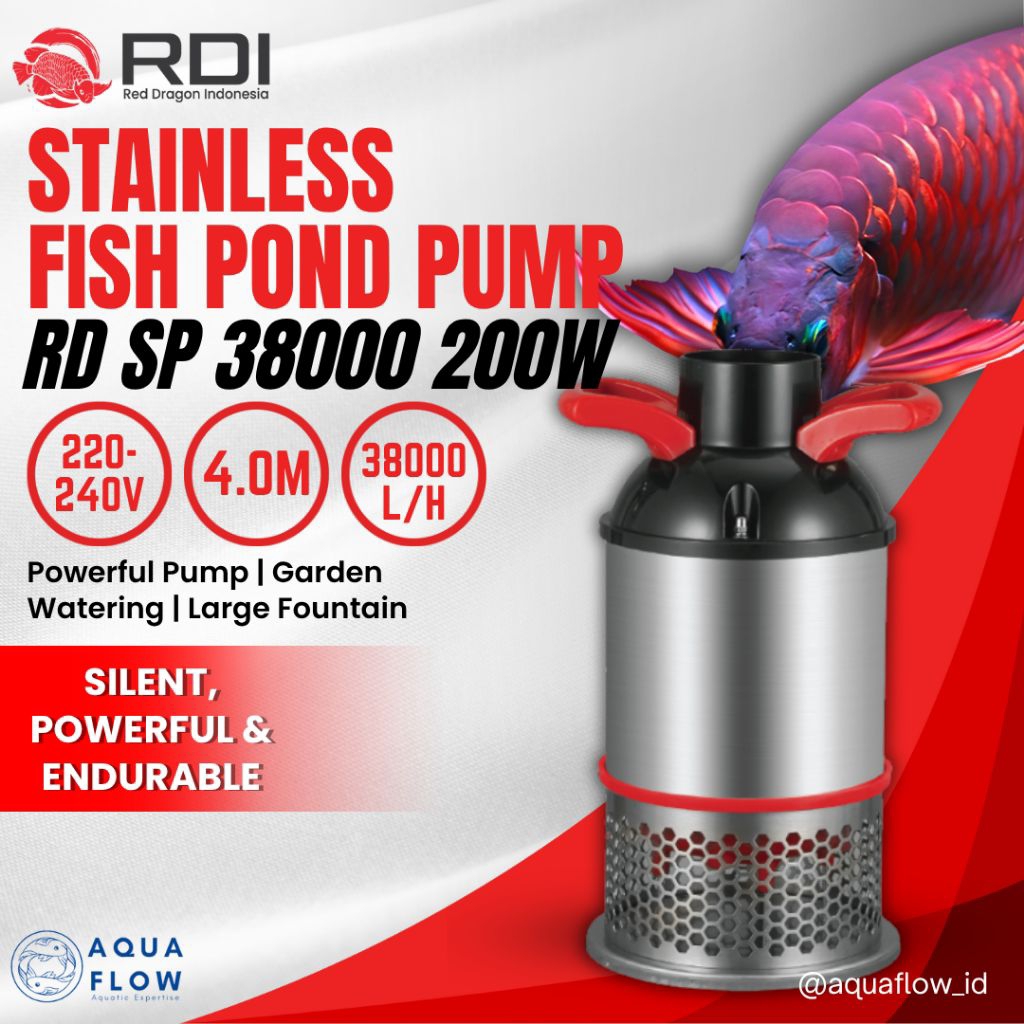 RDI Stainless Fish Pond Pump RD SP 38000 200W 38000L/H /Pompa Aquarium
