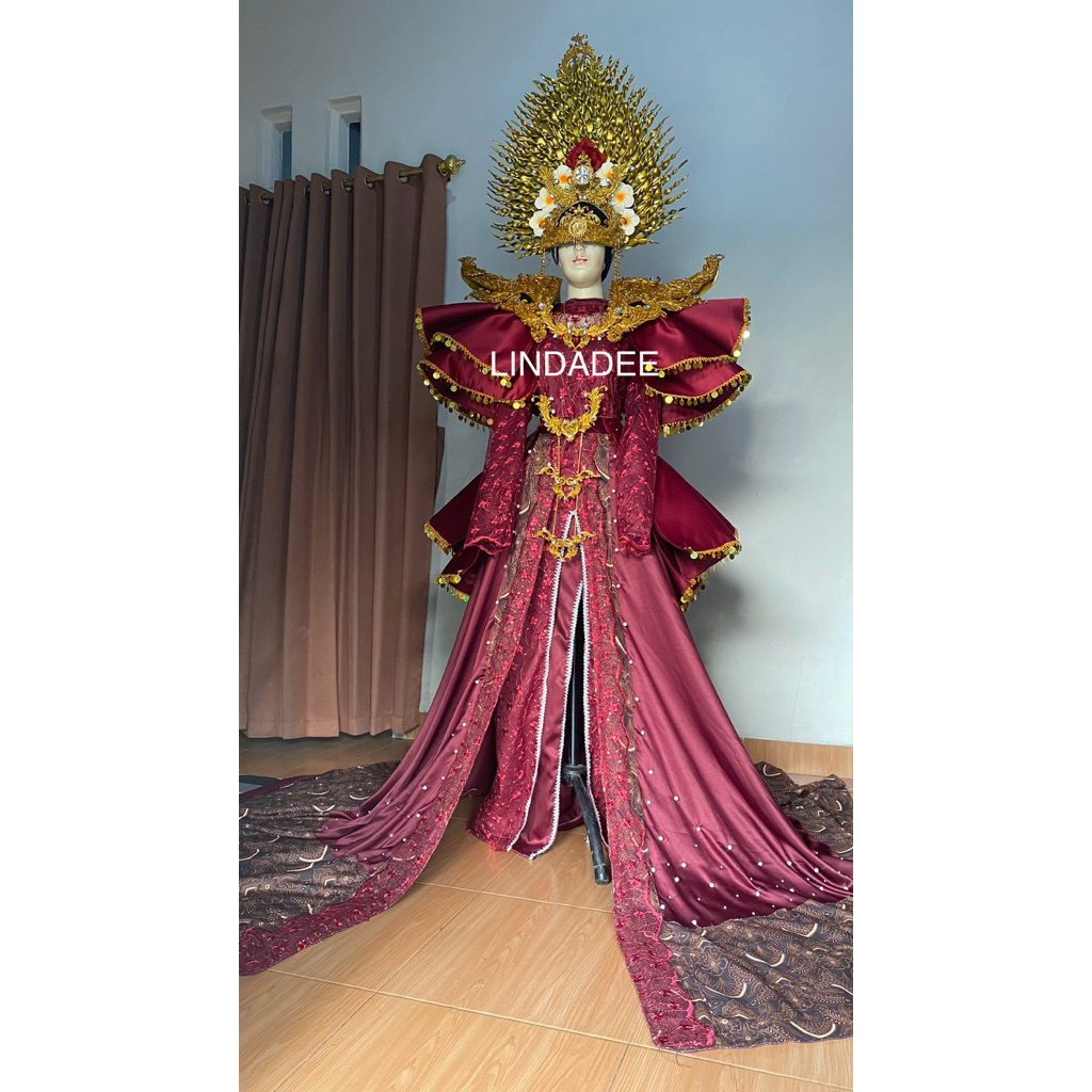 perhiasan kostum maskot karnaval ratu bali custom maskot