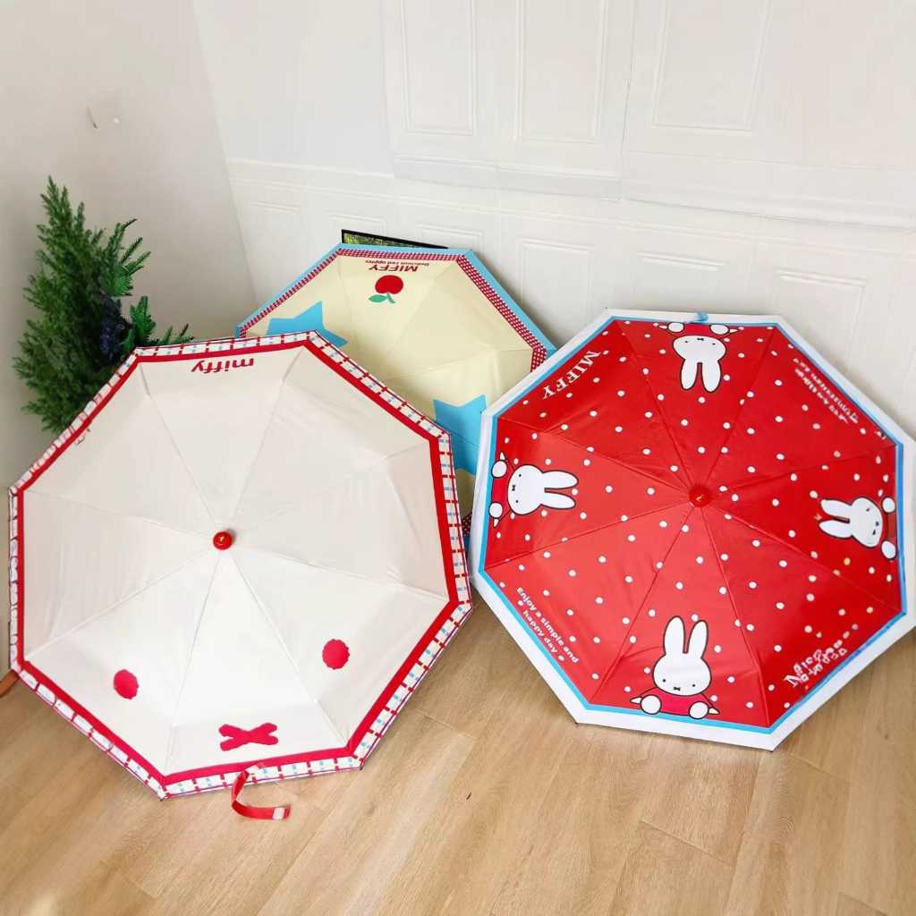 New Miffy Umbrella Payung Lipat Unik Lucu Kado Hadiah Anak