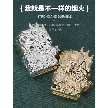 Zorro Lighter Korek Api Armor Dragon Full Ukir Antik Koleksi Silver