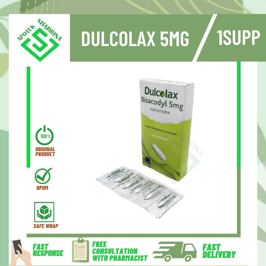 DULCOLAX 5MG / SUPPOS / mengatasi sembelit / susah buang air besar