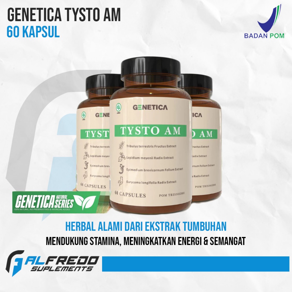 Genetica Tysto AM 60 Kapsul Suplemen Herbal Testo Booster
