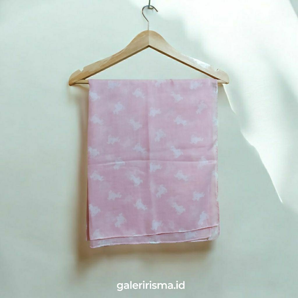PASHMINA HIJAB BABYPINK VOAL MOTIF