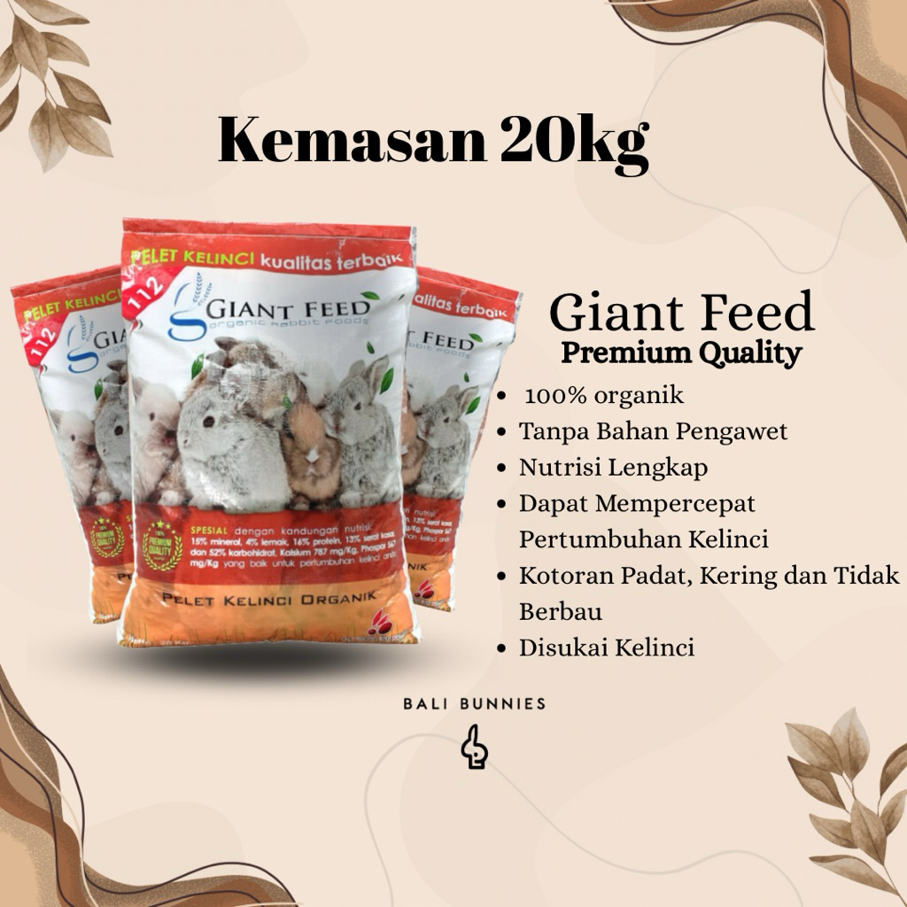 Pelet Kelinci GiantFeed 20Kg