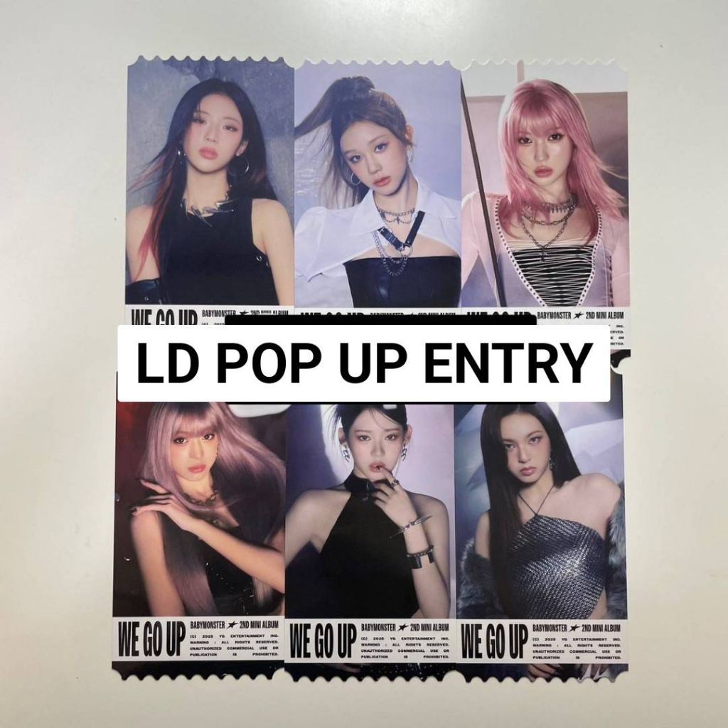 [SHARING] PHOTOCARD PC OFFICIAL BABYMONSTER LD LUCKY DRAW POP UP STORE ENTRY 2nd MINI ALBUM WE GO UP