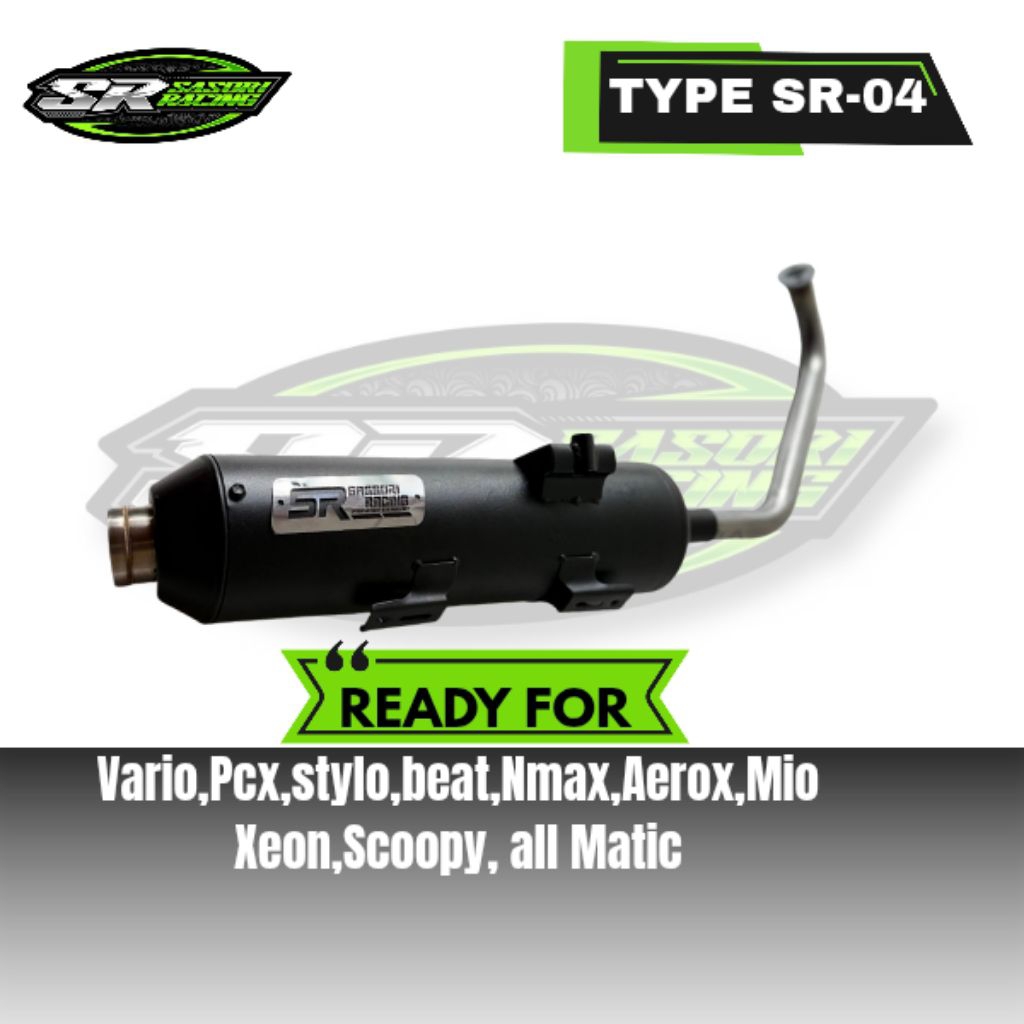 Knalpot Standar Racing Moncong Shijiro original SASORI RACING Fullsistem beat vario mio scoppy stylo