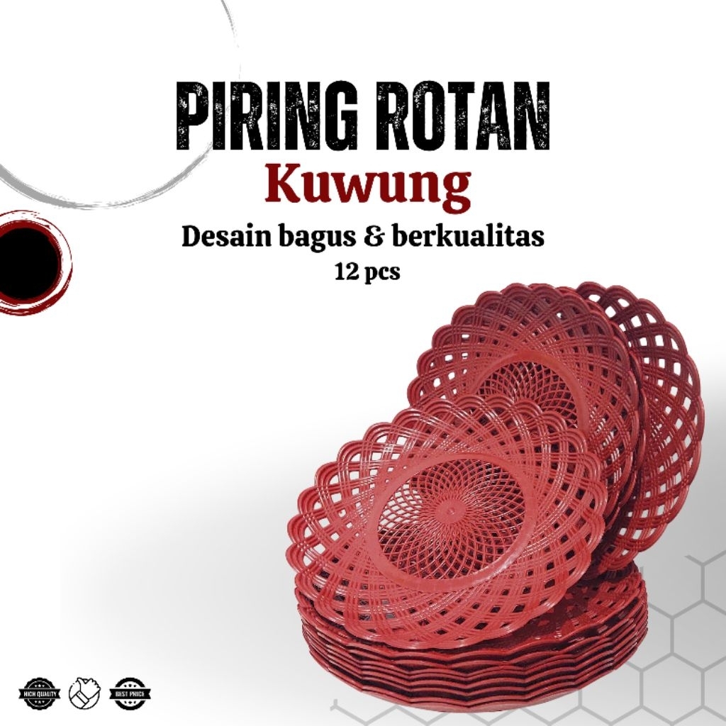 Piring makan prasmanan plastik besar grosir per 1 lusin