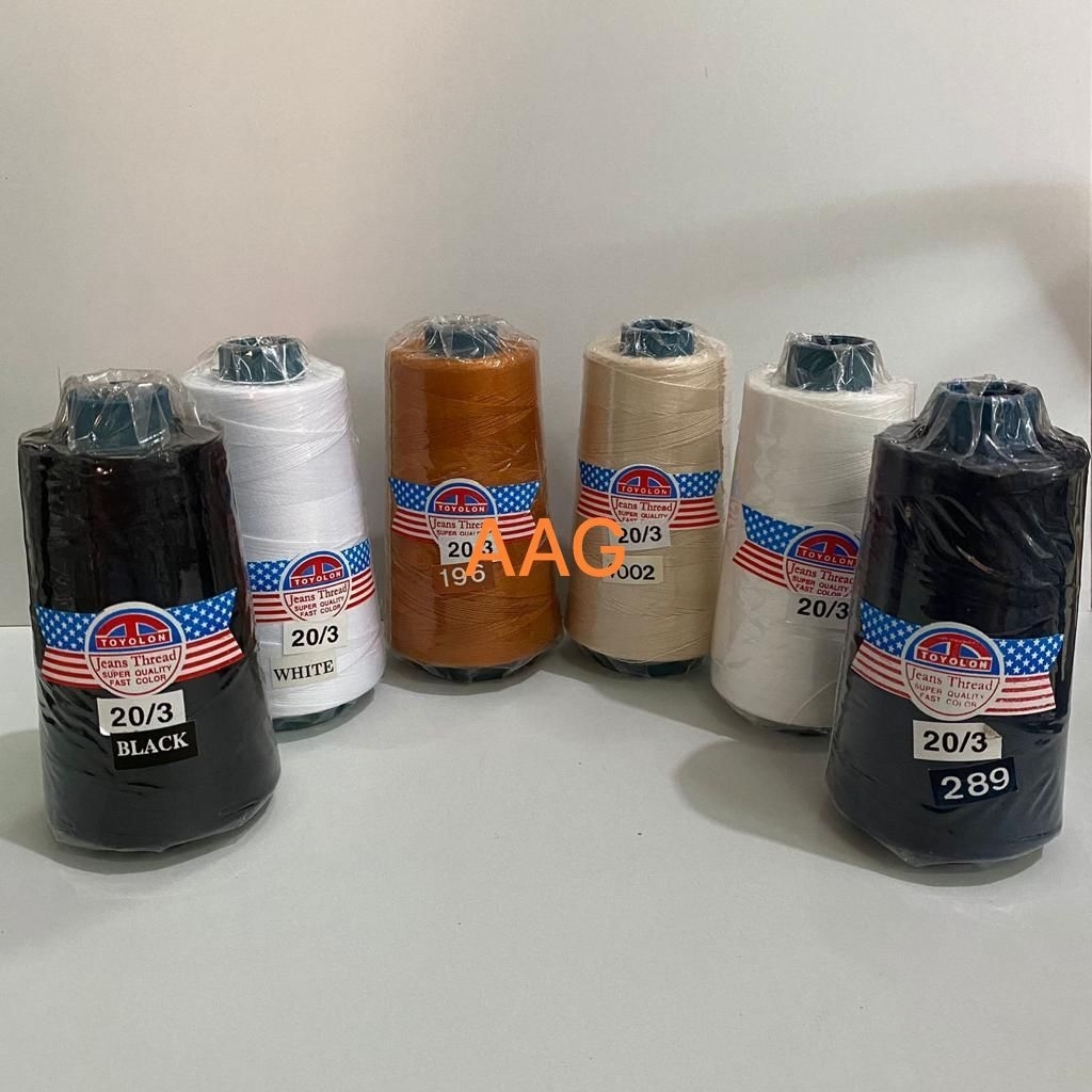 Benang Jahit Jeans 20/3 / Benang jahit besar/ Benang jahit Kasar merek Toyolon
