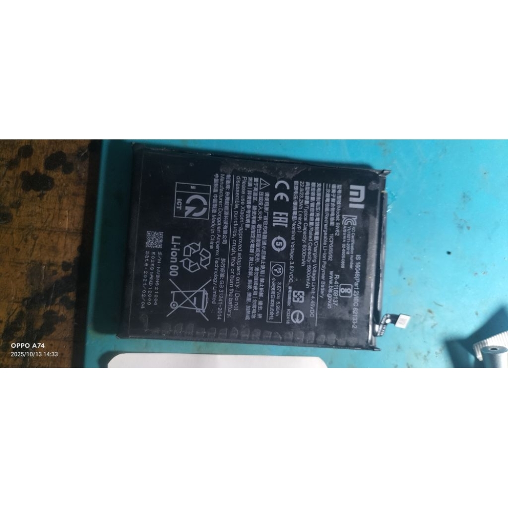 Baterai BN62 ori copotan Poco M3 normal