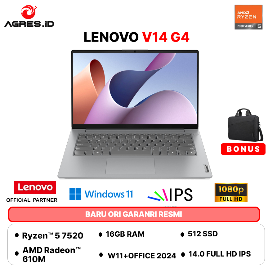 LENOVO V14 Gen4 RYZEN 5 7520U - RAM 16GB 512GB W11+OHS 14.0FHD IPS  -0UID