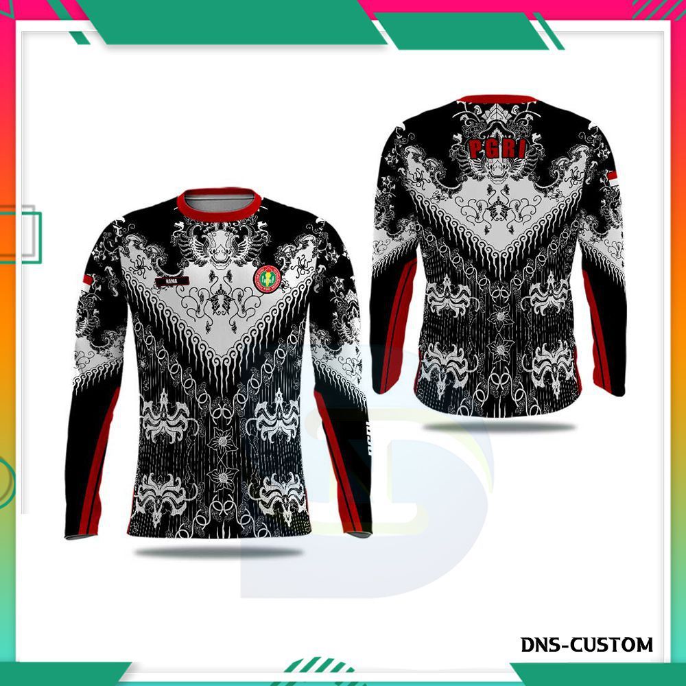 Kaos Pria PGRI Lengan Panjang – Baju Guru Trendi, Jahitan Rapi Premium