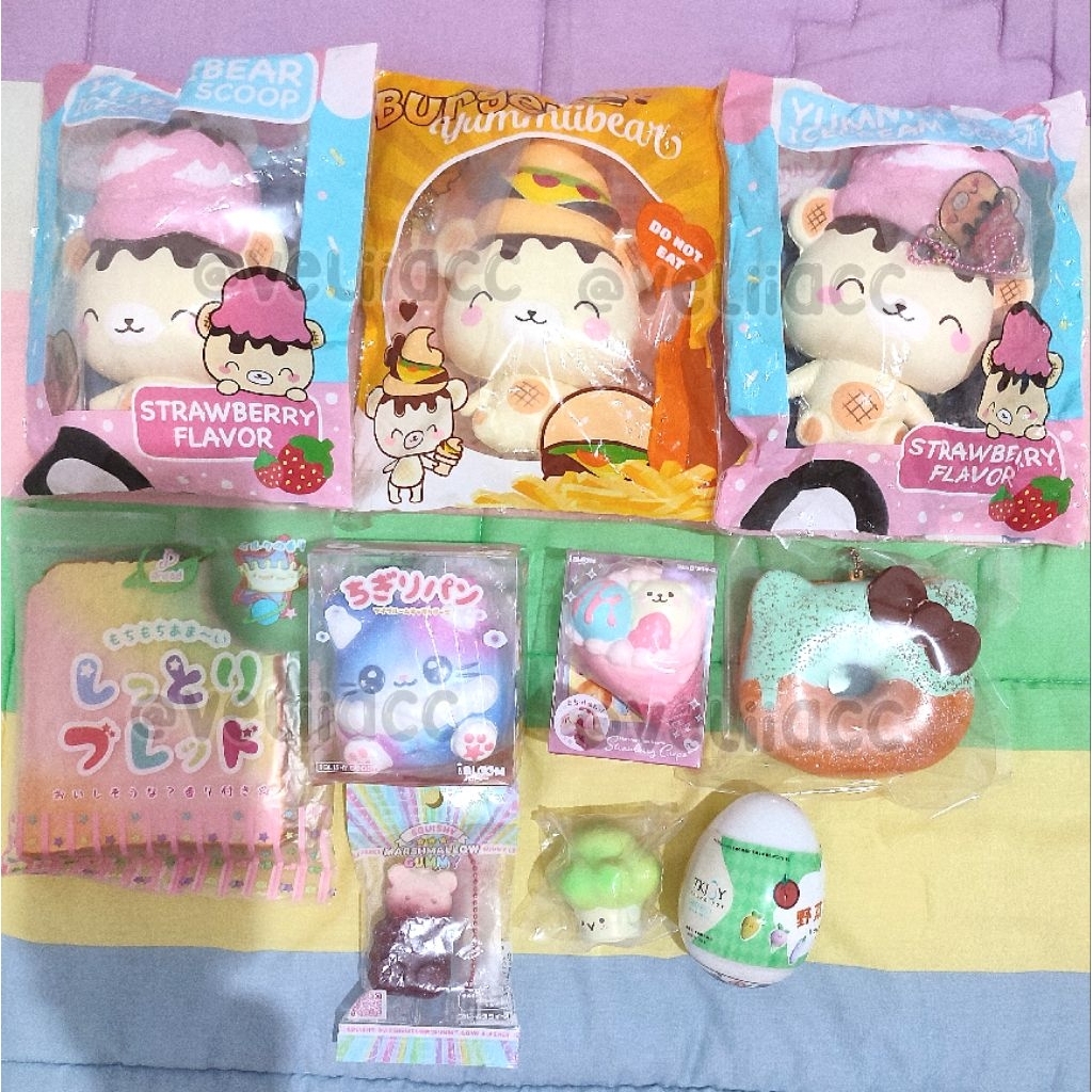 wts squishy licensed yummiibear, ibloom, hello kitty donut•°