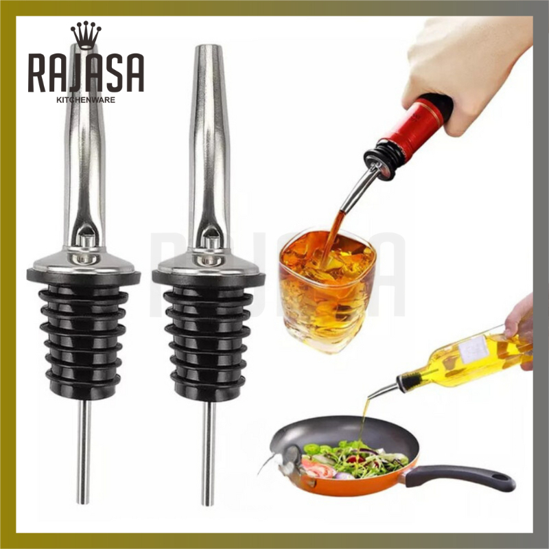 TERMURAH - Pourer Botol Tutup Botol Minyak Kecap Wine Syrup Sirup Marjan Penutup Botol Stainless Liq