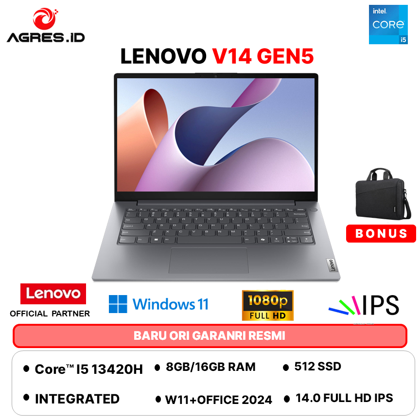 LENOVO V14 GEN5 I5 13420H - RAM 16GB 512GB W11+OHS 14.0 FHD IPS  -7GID