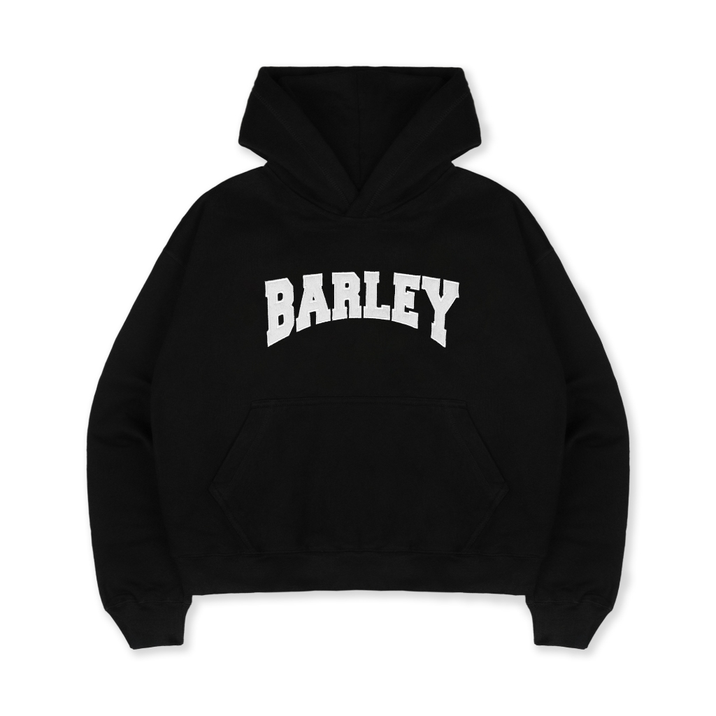 Barley Division Duca Black Hoodie Boxy