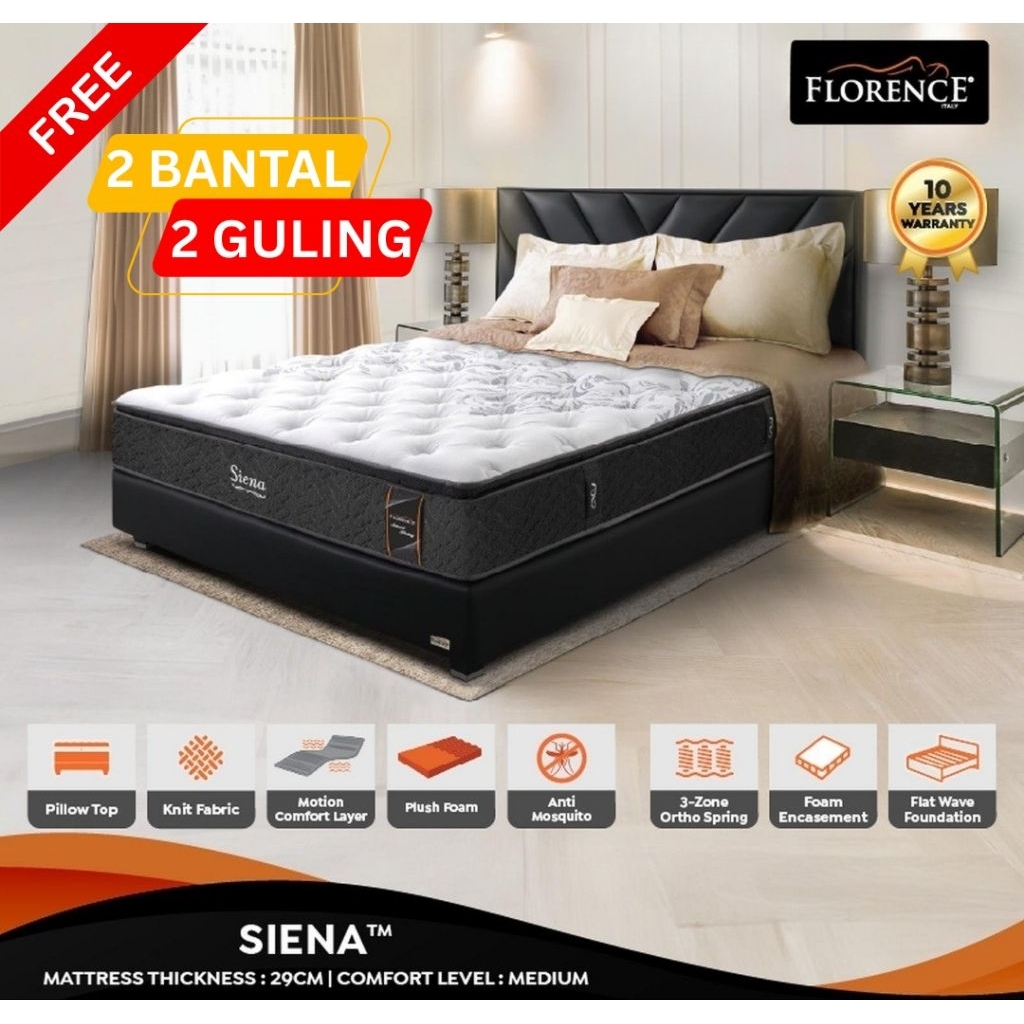 [READY STOCK] MATRAS SPRINGBED FLORENCE SIENA 180 X 200 X 29 CM | KASUR SPRINGBED FLORENCE SIENA 180