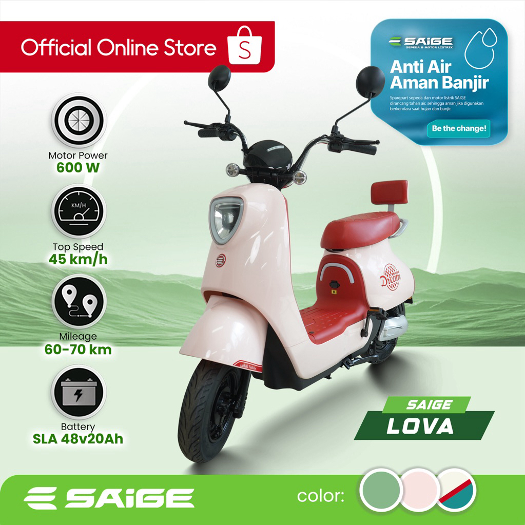 SEPEDA LISTRIK RODA 2 | SAIGE LOVA