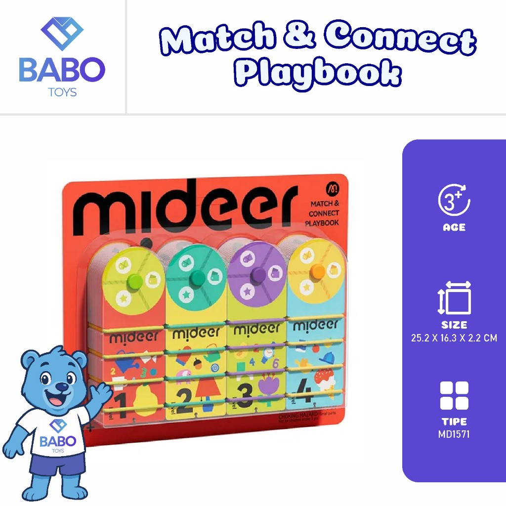 Mideer MD1571 Match & Connect Playbook Mainan Edukasi Anak