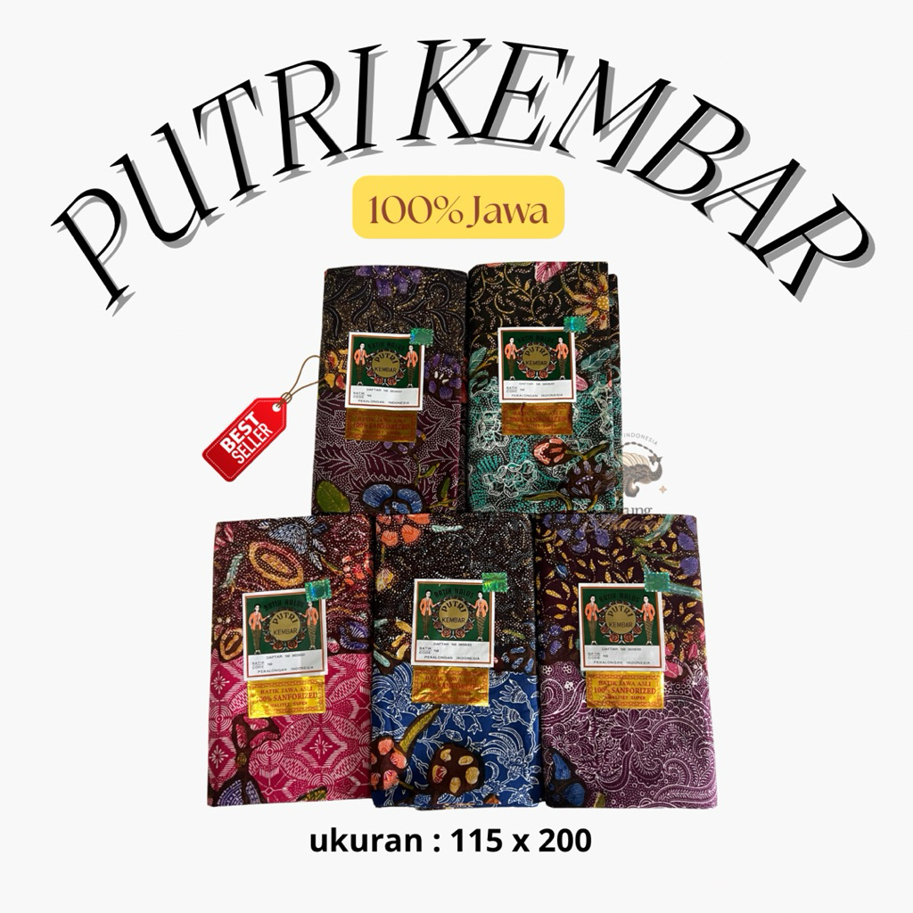 Sarung Wanita Putri Kembar Jawa 100% Original asli/Kain Batik Wanita/Jarik/Bendang Merk Putri Kembar