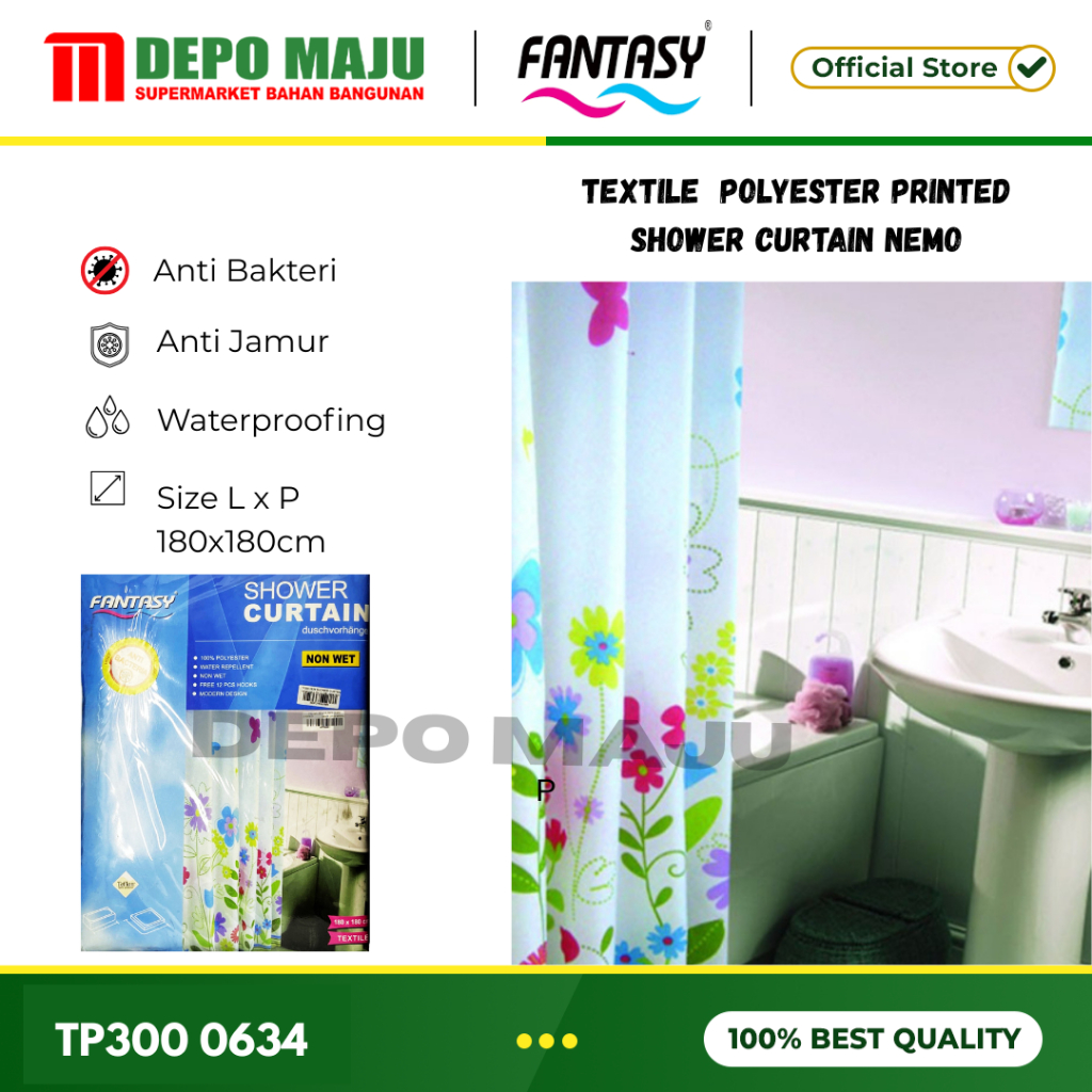 Tirai Kamar Mandi Fantasy / Gorden Kamar Mandi / Shower/ FANTASY- Gorden Kamar Mandi Waterproof
