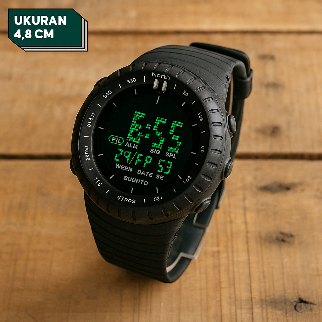 Jam Tangan Pria Sporty Digital Rubber Anti Air
