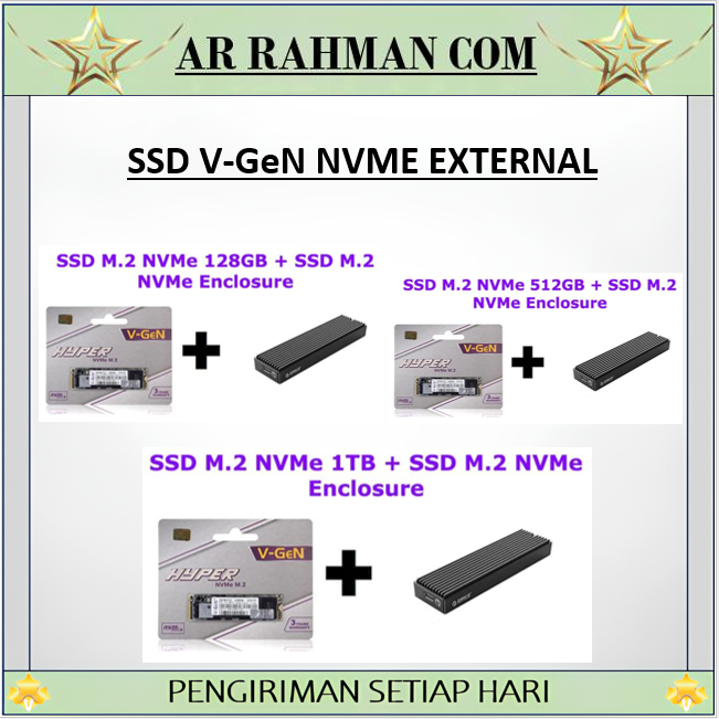 V-GeN SSD M.2 NVMe + Enclosure M.2 NVMe Orico (Ssd External)