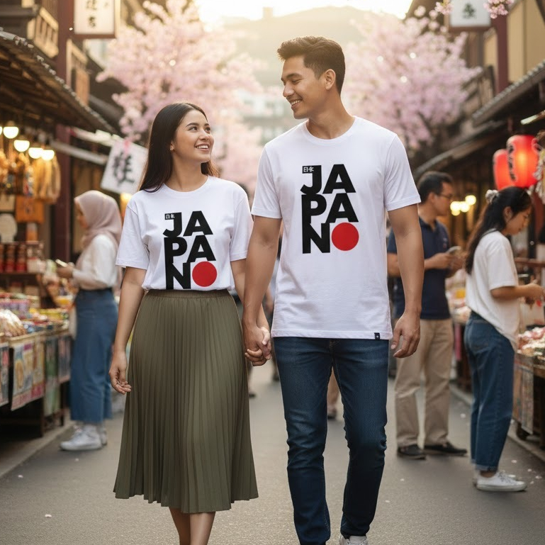 Baju kaos oleh oleh jepang tshirt japan baju tokyo osaka nagoya ninja souvenir tag label jepang orig