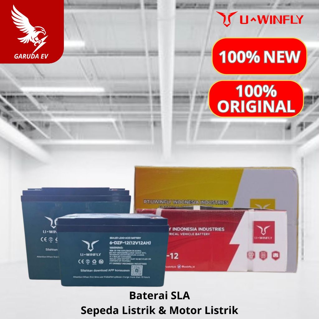 BATERAI SLA ORI/AKI UWINFLY - Sepeda Listrik dan Motor Listrik