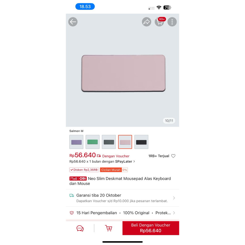 [PRELOVED] Noir Deskmat mousepad Neo Trifold Slim Foldable Laptop Stand