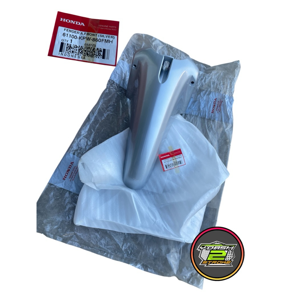 SAYAP SLEBOR SPAKBOR DEPAN SILVER HONDA KIRANA 125 ORIGINAL ORI AHM 61100-KPW-860FMH