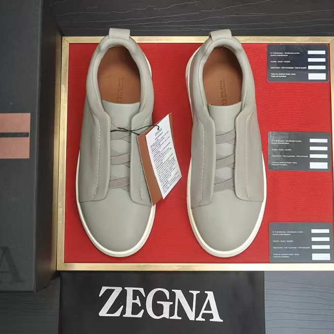 ZEGNA's new casual men's shoes, outdoor leather sports shoes, flat bottomed walking shoes