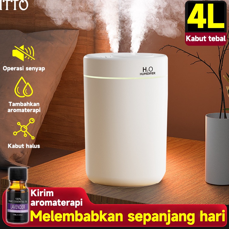 Promo besar Diffuser Humidifier kapasitas besar 4L Pelembab Udara Portable Mini Aromatherapy Diffuse