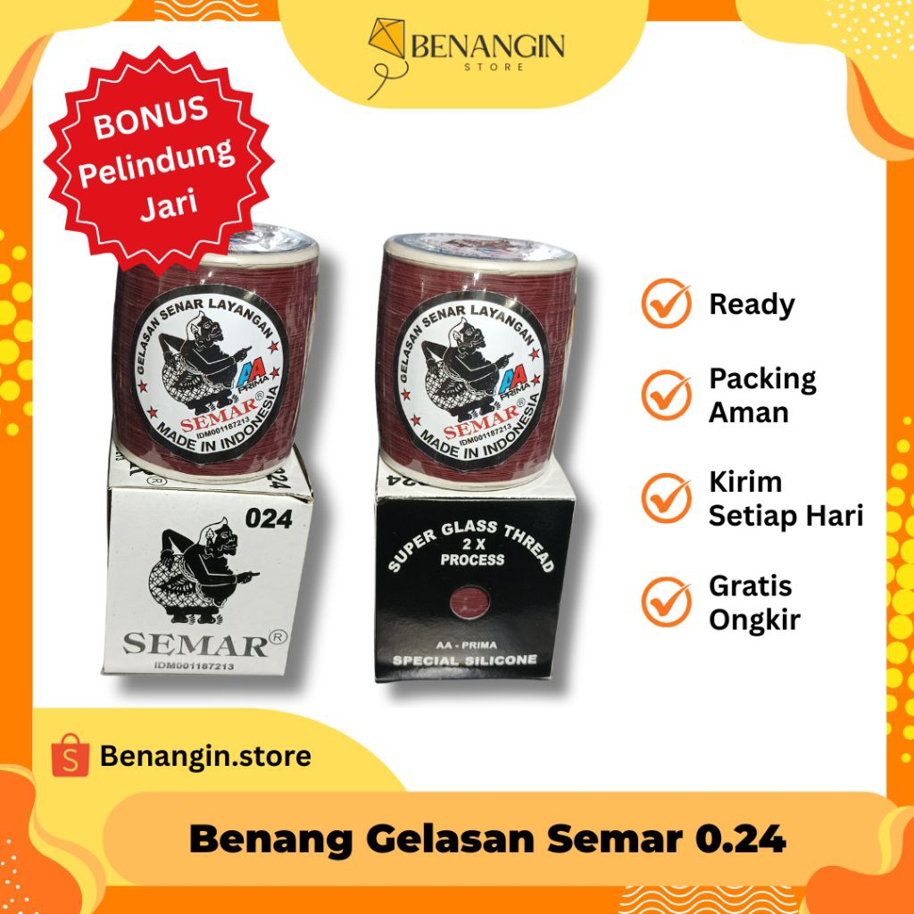 Benang Gelasan Semar 0.24 Panjang 2000 yard |Benang Layangan|