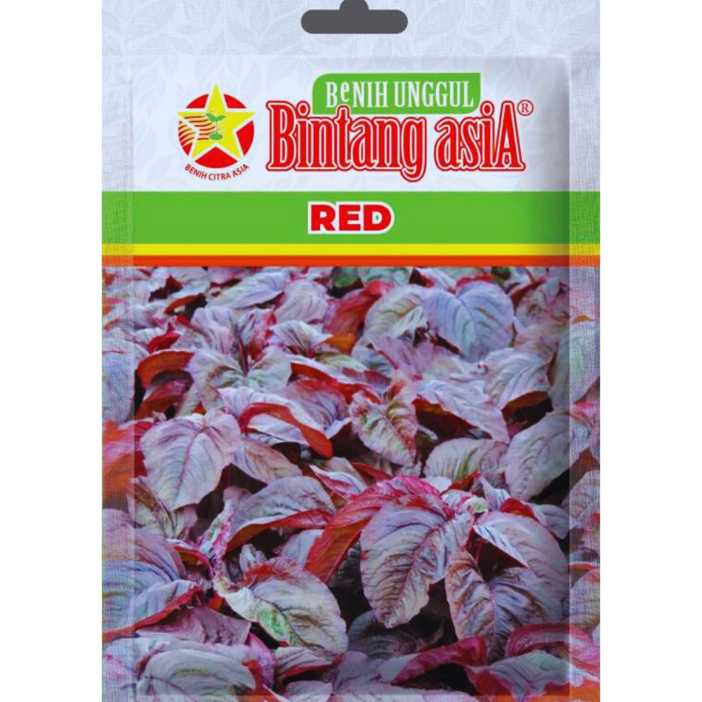 Benih Bayam Merah RED Cap Bintang Asia 5 GRAM