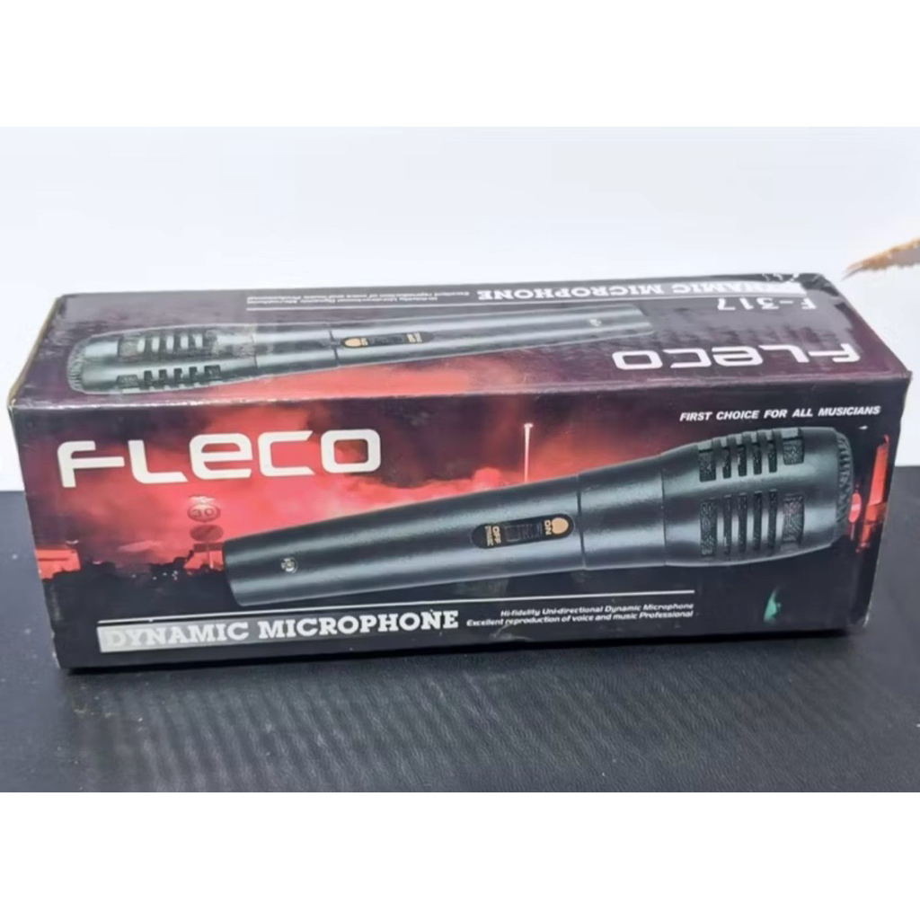 Mic Dynamic Microphone Profesional Karaoke Fleco F-317  F- 317 Murah