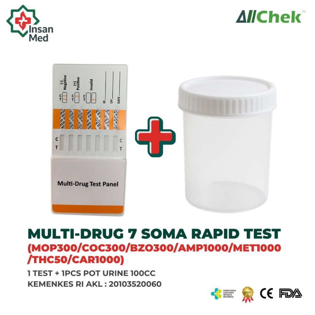 TES NARKOBA 7 PARAMETER SOMA + POT URINE (1 TEST)