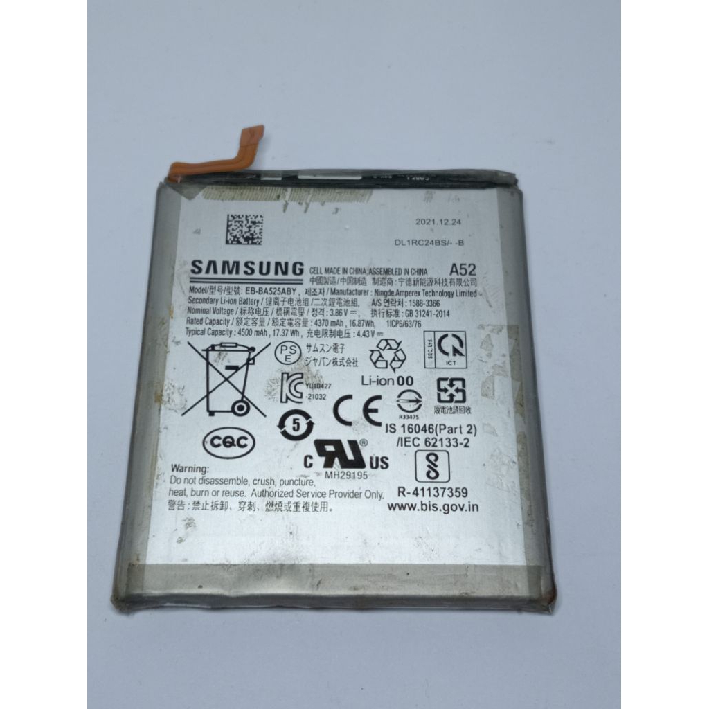 Baterai Copotan Samsung A52s 5G EB-BA525ABY Original Copotan/Ori Bawaan Hp